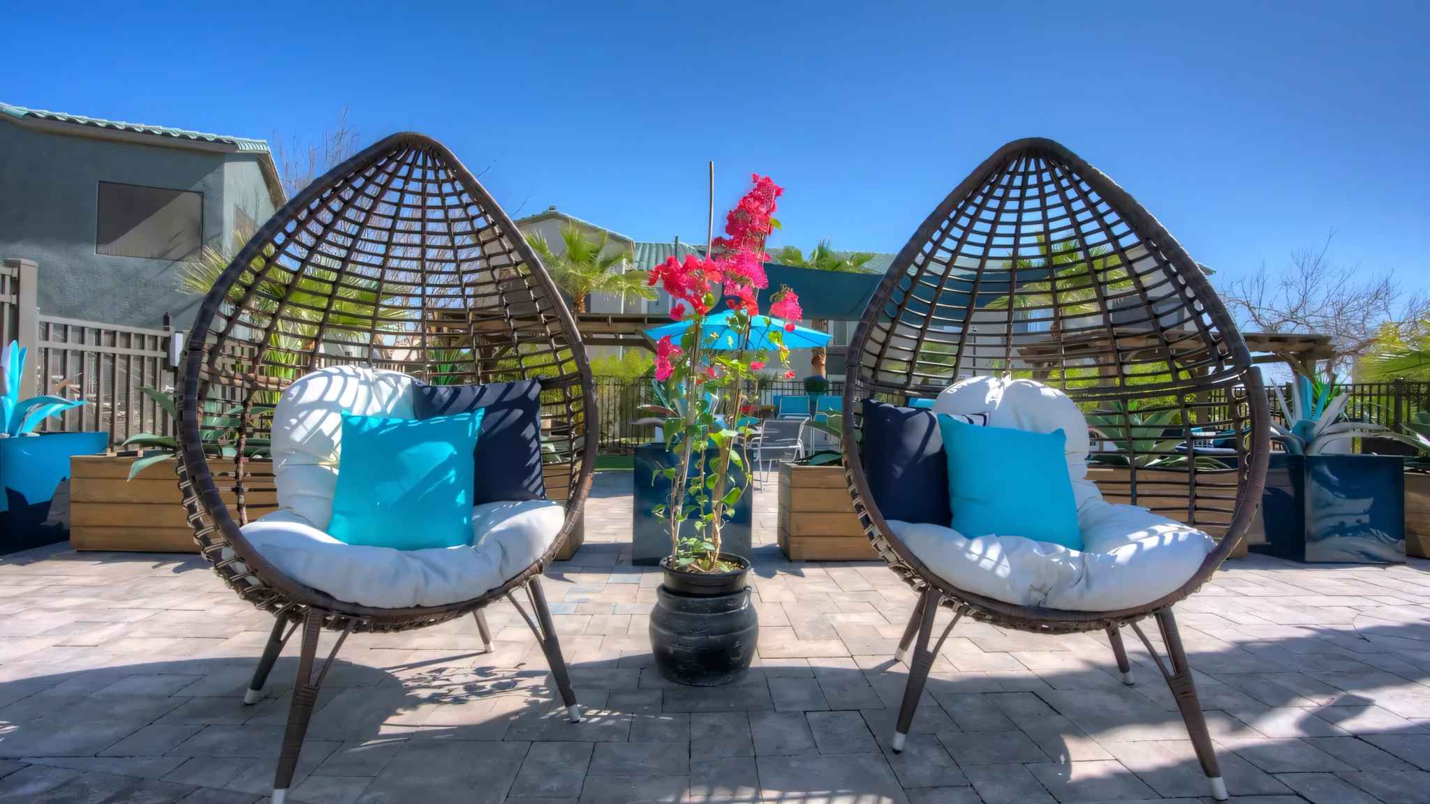 poolside seating at Millennium East